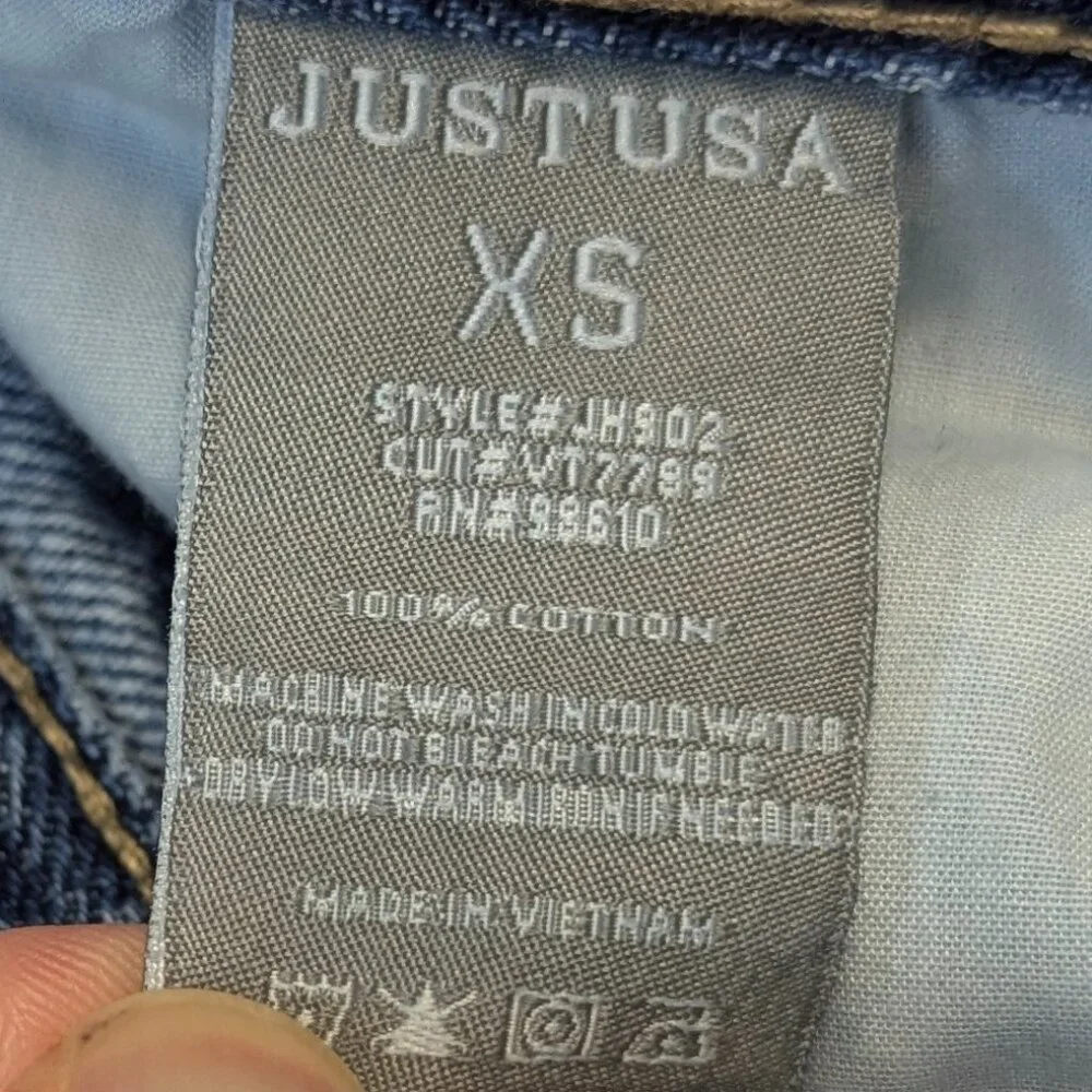 JUST USA Size XS Distressed Denim Cutoff Shorts